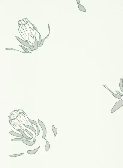 Paint & Paper Library Carta da parati Buds - Blue Gum