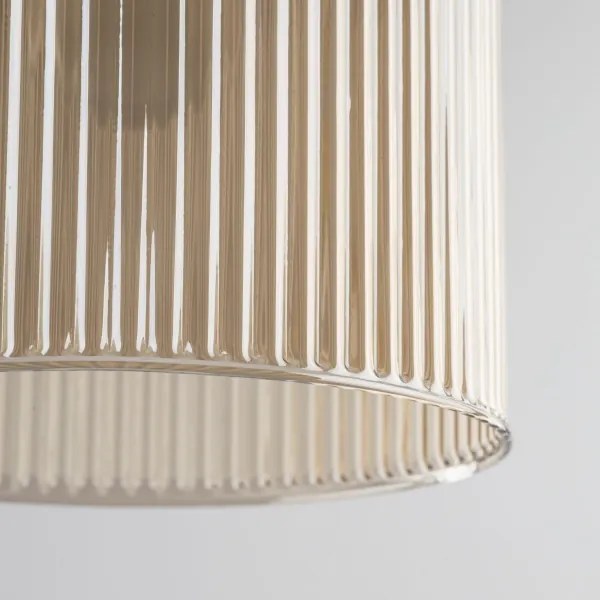 Lampada a sospensione SOPHIA con cavo 1xE14/10W/230V Nero/Beige fumé