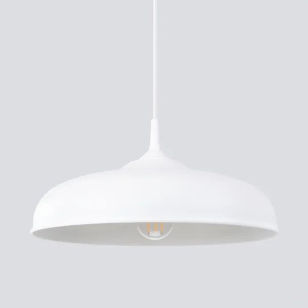 Sollux SL.1329 - Lampadario a sospensione con filo GINA 1xE27/15W/230V diametro 38 cm bianco