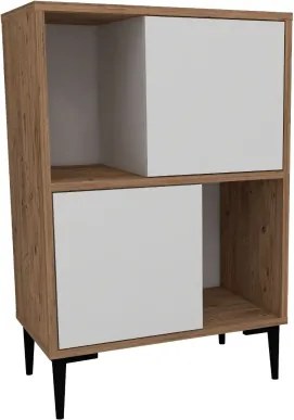Mobile Da Cucina Multiuso Dispensa 60x35x90 Nikla Rovere E Bianco