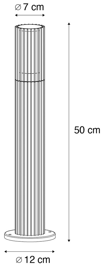 Dissuasore da esterno smart nero 50 cm IP44 con Zigbee GU10 - Boris