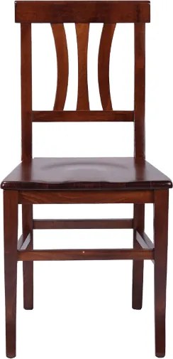 Sedia in legno da cucina LAURA con seduta massello Noce SET da 2