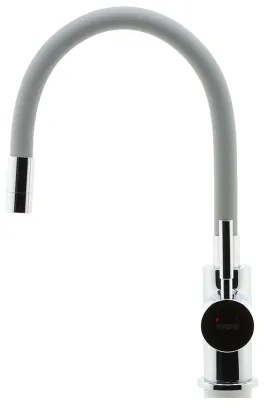 FERRO - Rubinetto per lavello con braccio flessible cromo lucido/grigio