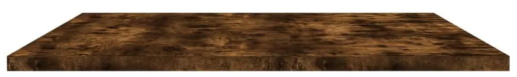 Mensole parete 4pz rovere fumo 80x50x1,5 cm legno multistrato