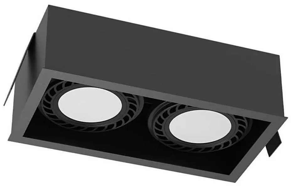 Brosline 3274 - Plafoniera da incasso CAGE 2xGU10/18W/230V nera