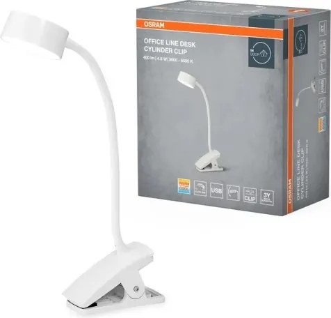 Osram - Lampada da tavolo LED dimmerabile con clip OFFICE LINE LED/4,8W/230V bianca