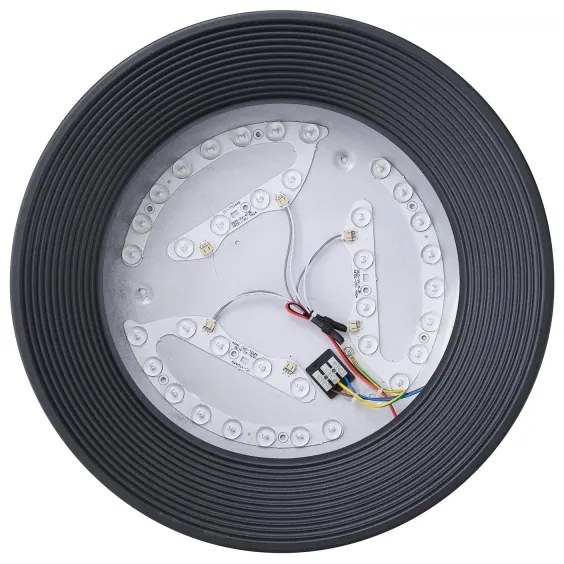 Plafoniera LED LED/30W/230V 3000K nero diametro 40 cm