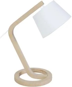 Tosel  Lampade d’ufficio lampada da comodino tondo legno naturale e bianco  Tosel