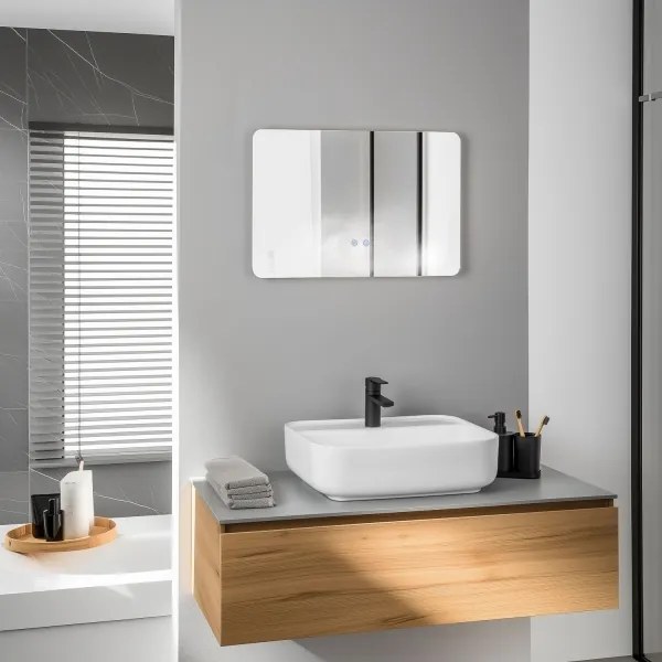 Brilagi - Specchio da bagno LED dimmerabile, antiappannante e retroilluminato DIANA LED/13W/230V 40x60 cm IP44