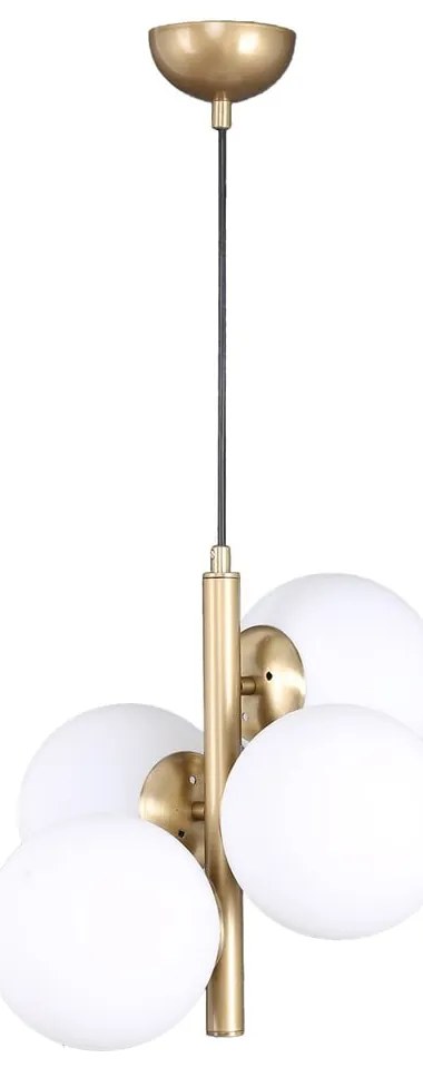 Lampada a sospensione con paralume in vetro oro e bianco ø 15 cm Forte - Squid Lighting