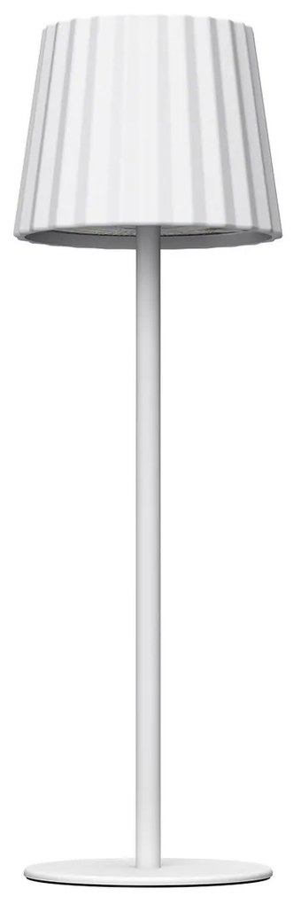 Lampada da Tavolo Ricaricabile 2.2W IP54 CCT Dimmerabile - Bianco Rigato