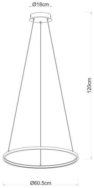 Globo 67192-29BR - Lampadario LED a sospensione con filo RALPH LED/29W/230V marrone