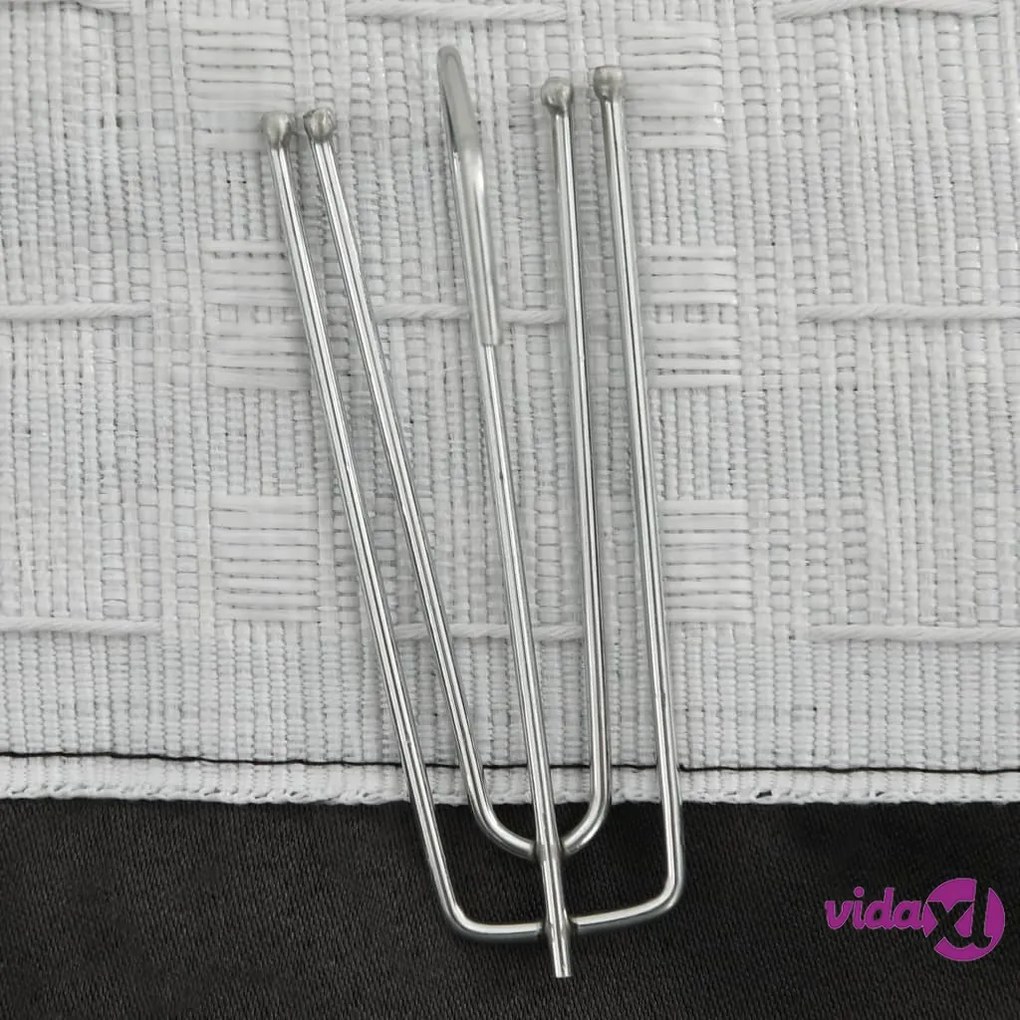 vidaXL Tende Oscuranti con Ganci Effetto Lino 2 pz Antracite 140x245cm