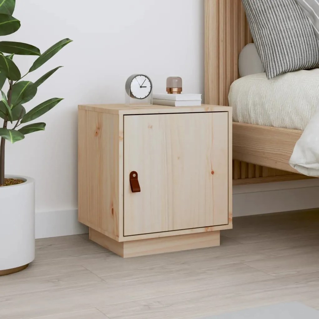 Comodino 40x34x45 Cm İn Legno Massello Di Pino /