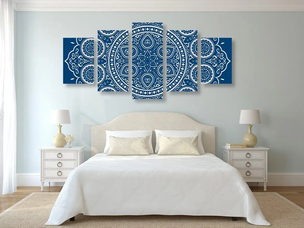 Quadri 5 pezzi – Mandala etnica delicata