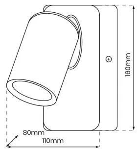 Faretto da parete ANDY 1xGU10/8W/230V nero/oro