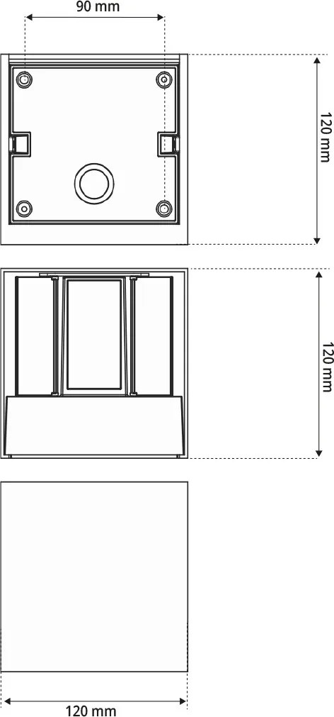 Applique LED Cubo 24W Bidirezionale IP65 CCT con LED OSRAM - Bianca