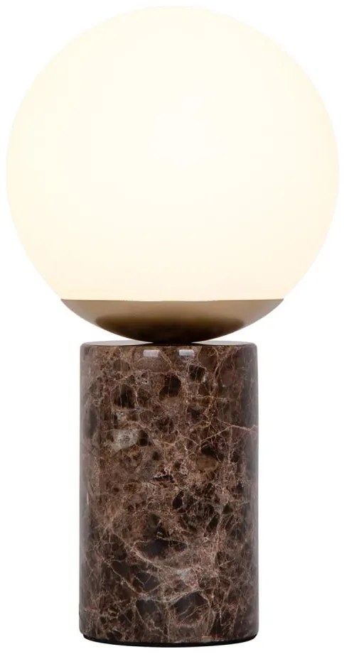 Nordlux - Lampada da tavolo LILLY 1xE14/25W/230V marmo/marrone