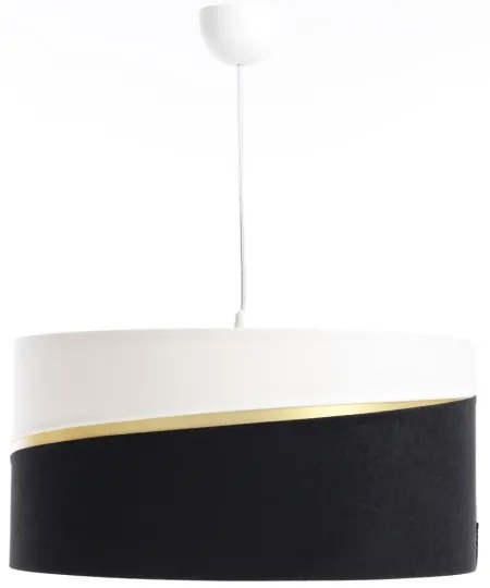 Lampadario a sospensione con filo SWING 1xE27/60W/230V nero/bianco/oro