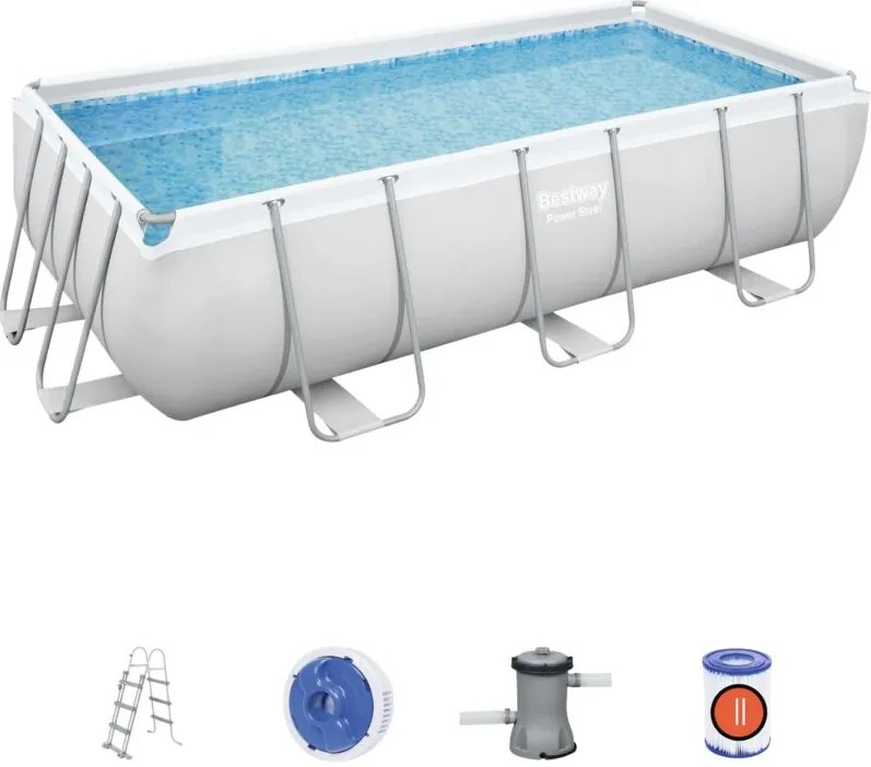 Piscina Rettangolare con Accessori cm.404x201x100 art.56441