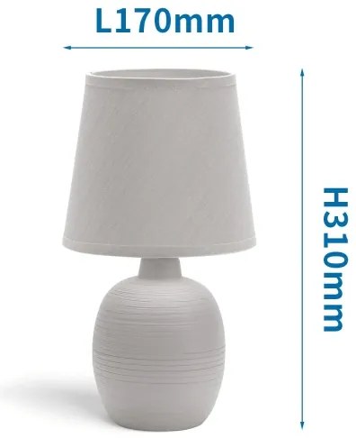 Aigostar - Lampada da tavolo 1xE14/40W/230V grigio