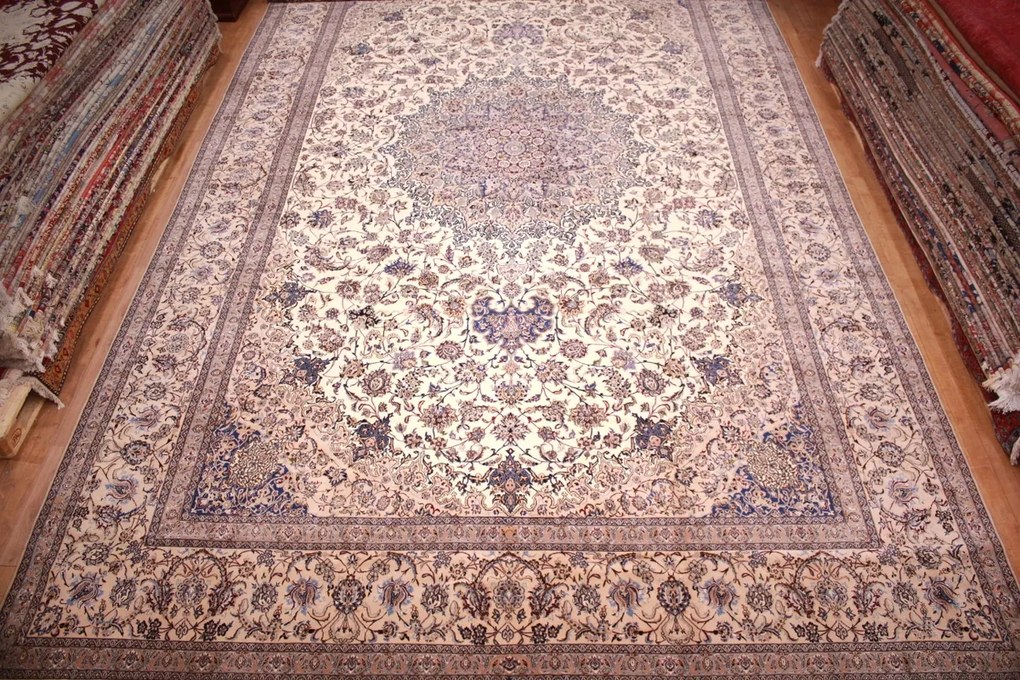 Nain Tappeto 670 x 410 (Iran) Annodato A Mano