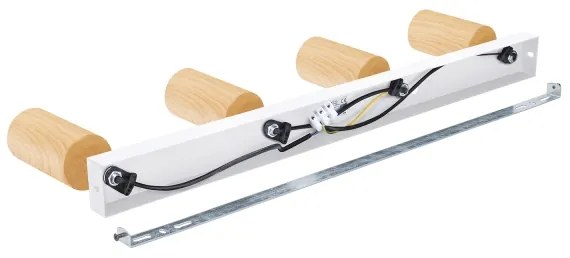 Brilagi - Faretto SELE 4xGU10/30W/230V bianco/decorazioni in rovere