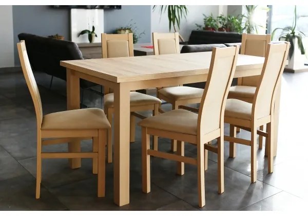 Sedia da pranzo ZOE rovere/crema