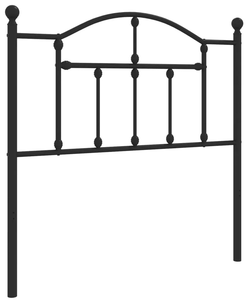 Testiera in metallo nero 90 cm