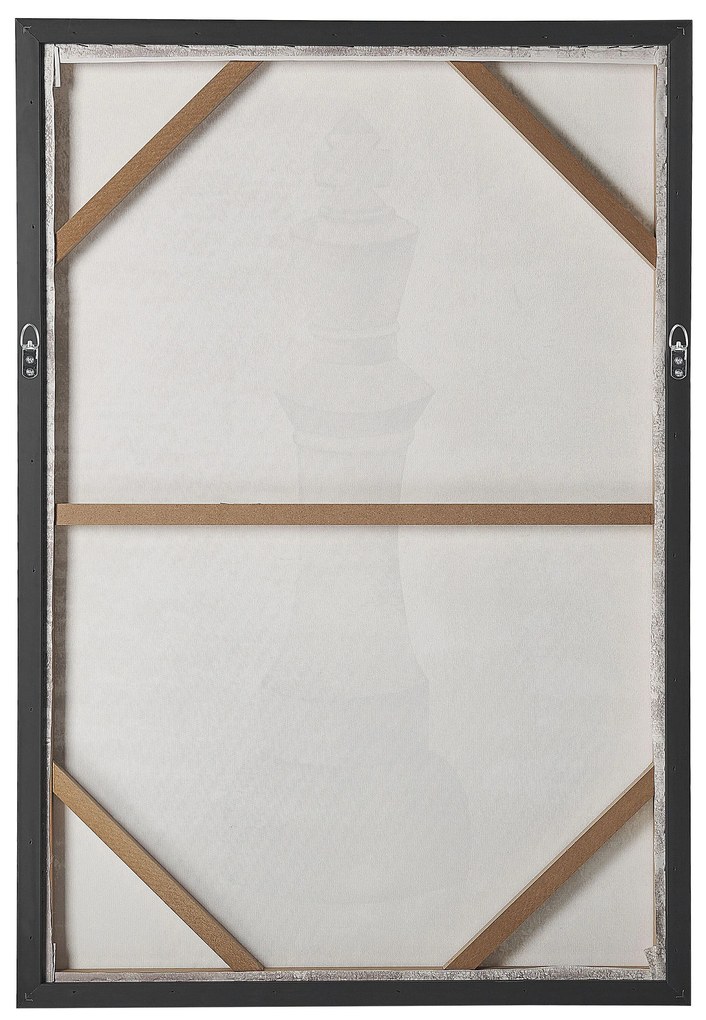 Quadro su tela con cornice grigio 63 x 93 cm BUDRIO Beliani