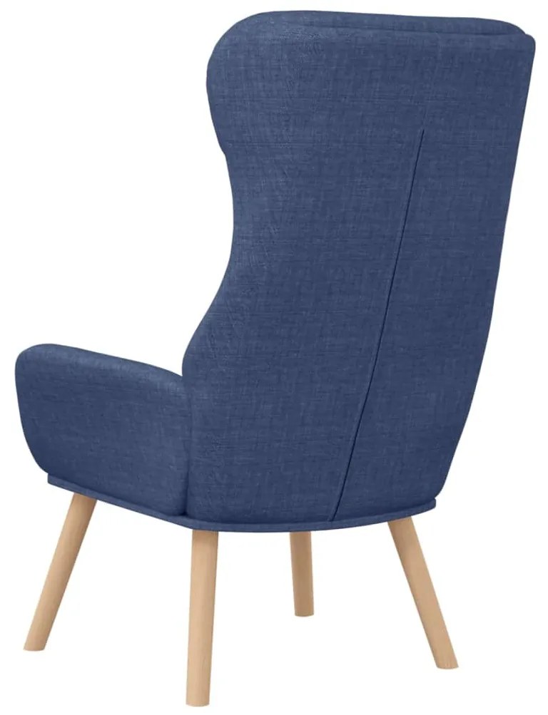 Poltrona rilassante blu in tessuto