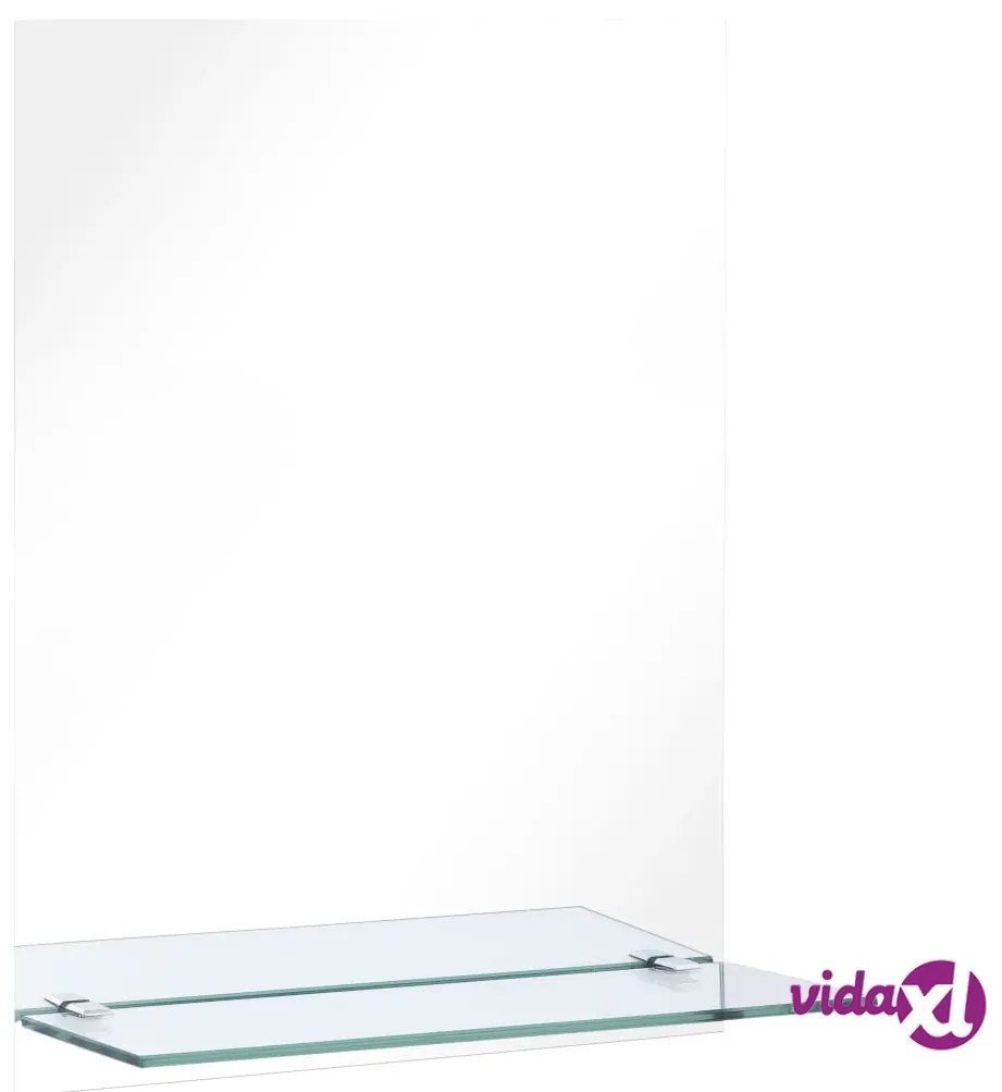 vidaXL Specchio da Parete con Mensola 50x70 cm in Vetro Temperato