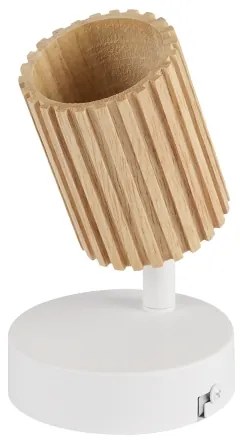 Brilagi - Faretto da parete MODERN WOOD 1xGU10/8W/230V legno di gomma/bianco