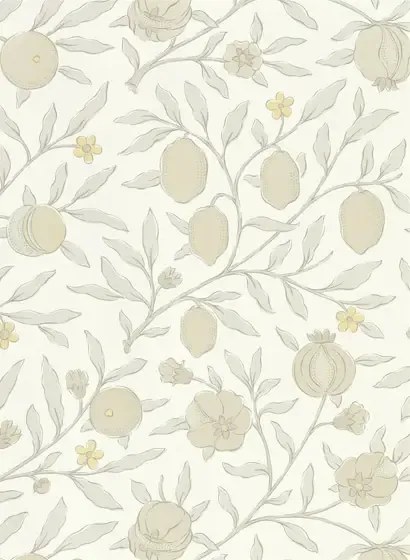 Morris & Co Carta da parati Pure Fruit - Horned Poppy/ Grey