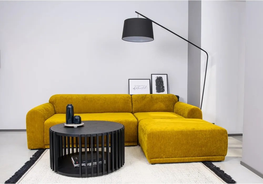 Tavolino in rovere nero , ø 83 cm Drum - Woodman