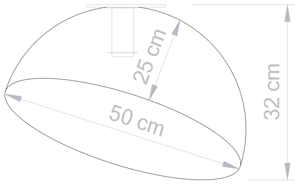 SIGMA Plafoniera Sfera, Ø 50cm, bianco/oro