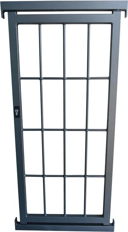 Grata di sicurezza battente in ferro verniciato bianco 100 x 220 cm