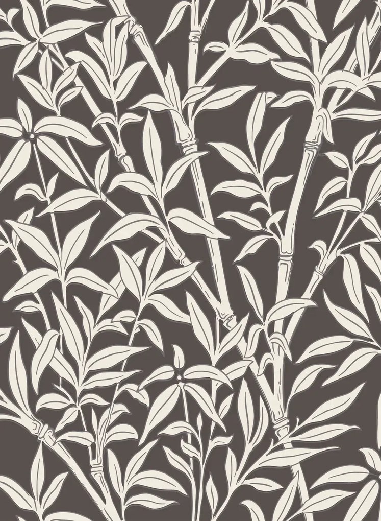Cole & Son Carta da parati Bamboo Forest - Snow on Soot
