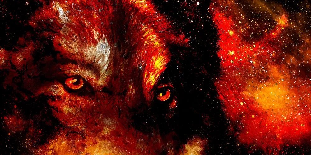 Stampa su tela – Lupo misterioso