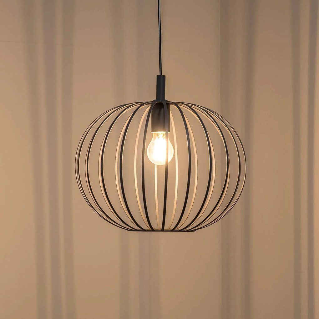 Lampada a sospensione Valor Argon, dimmerabile, Nero, Soggiorno / Sala da pranzo, Metallo, Moderno, Lampada a sospensione
