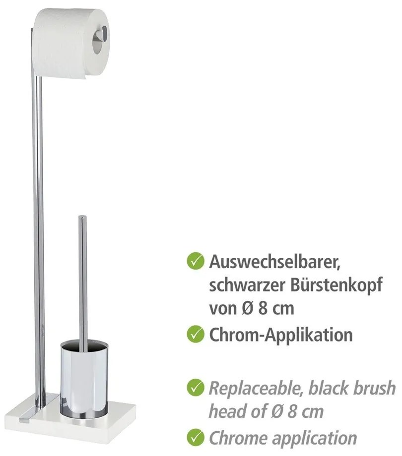 Scopino con supporto per carta igienica Noble - Wenko