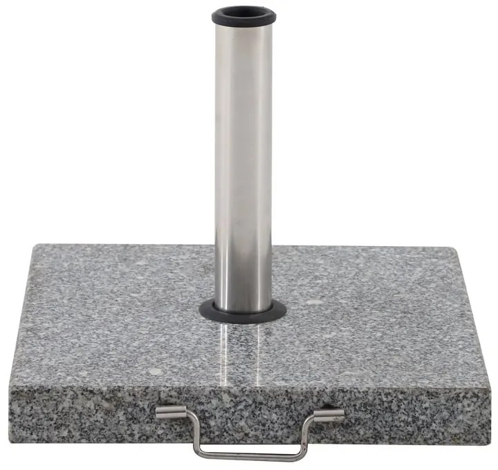 Base per ombrellone riempibile in granito argento L 45 x P 45 x H 36 cm
