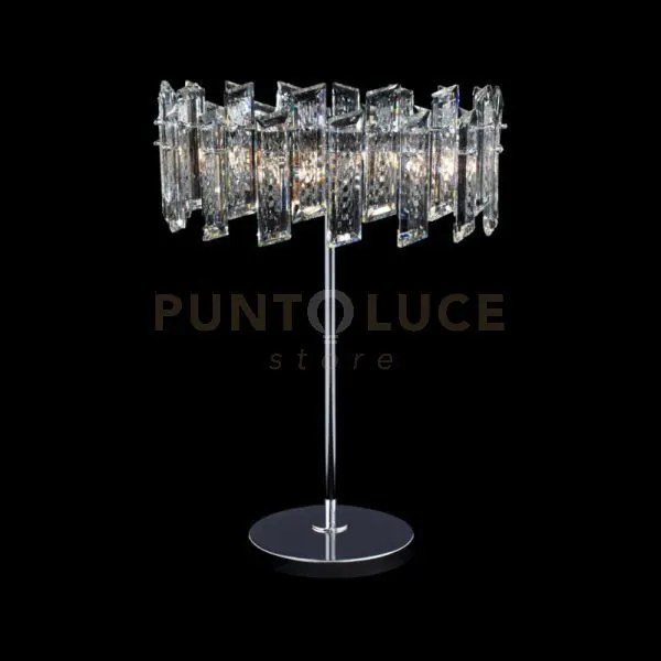 Lampada da tavolo arcadia grande 4 luci, cromo, 4 lampadine x g9 (e...