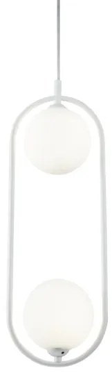 Maytoni MOD013PL-02W - Lampadario a sospensione con filo RING 2xG9/25W/230V bianco