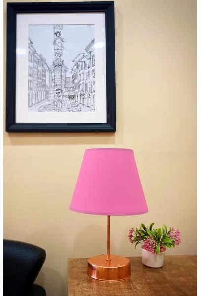 Lampada da tavolo 1xE27/60W/230V rosa/rame