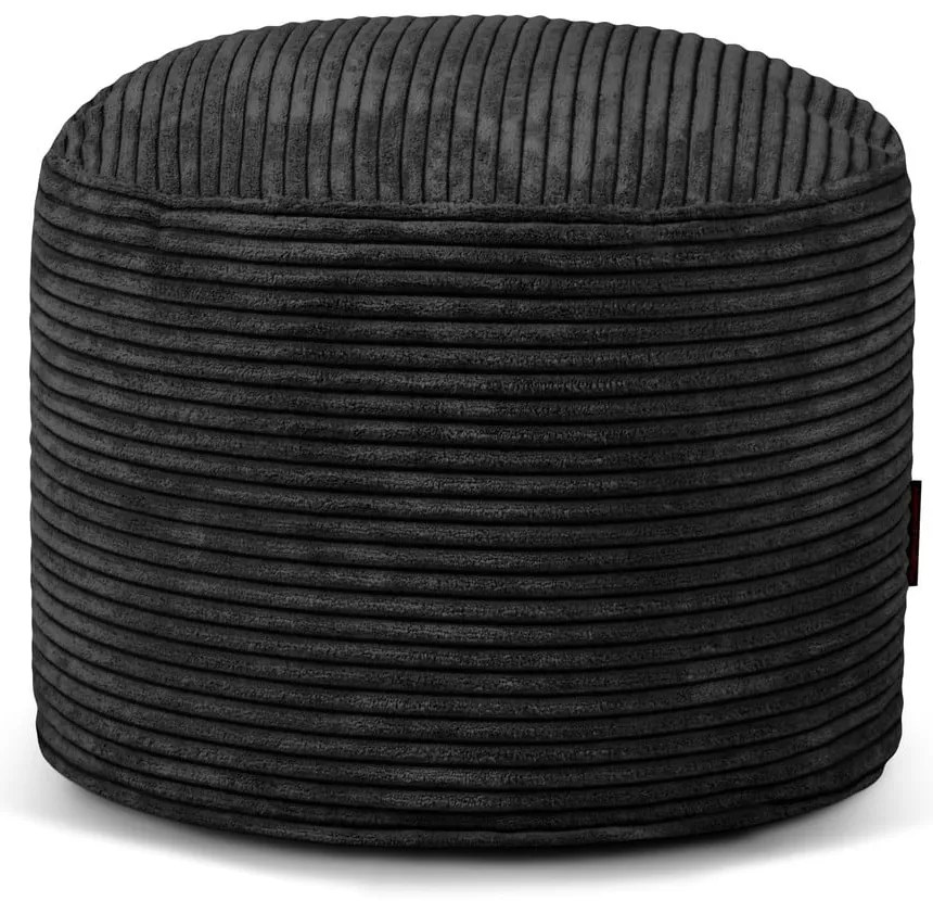 Puof a sacco nero con rivestimento in velluto a coste Mini – SLOWDOWN