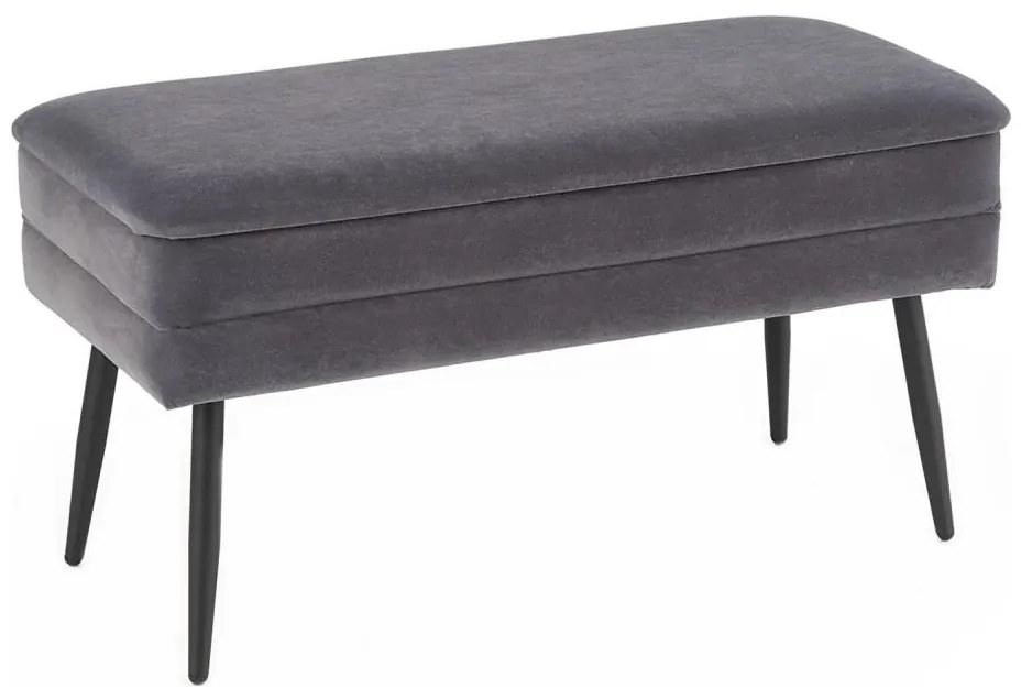 Panca con contenitore VELVA 37x78 cm grigio
