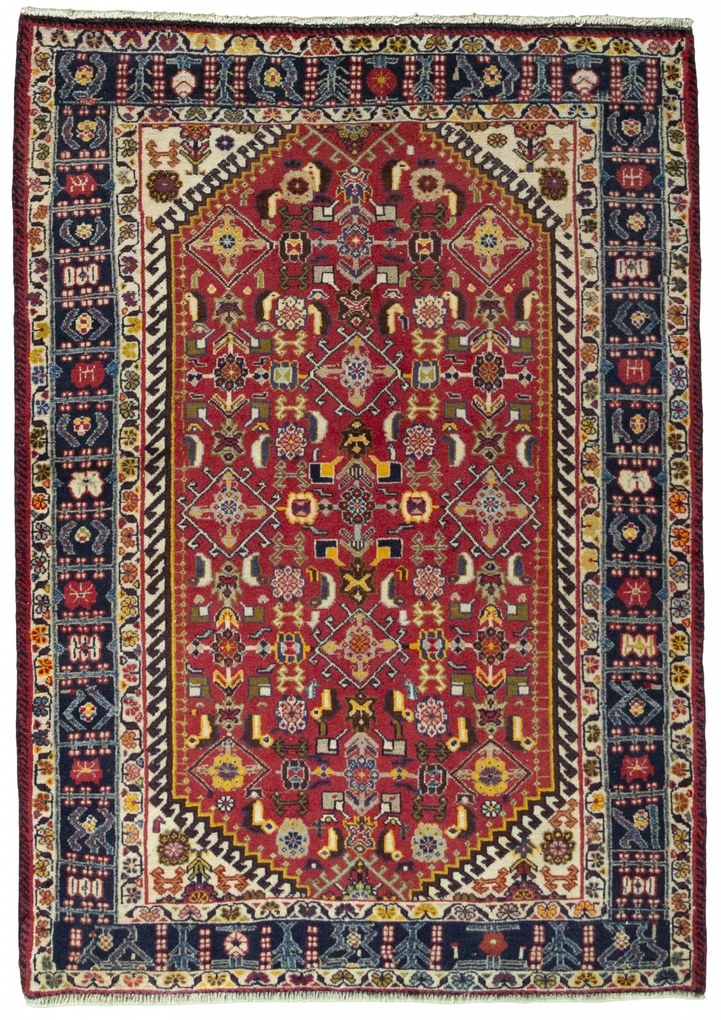 Tappeto 140 x 100 Rosso (Iran) Annodato A Mano