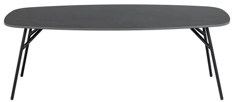 Tavolino nero con piano in ceramica 60x120 cm Caracas - Actona