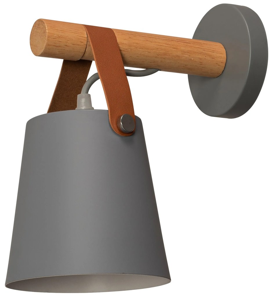 Lampada Da Muro Da Parete Metallico Con Cintura Grigio APP468-1W GREY